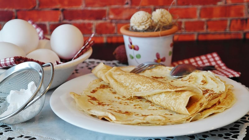 Delicious pancakes at a food festival